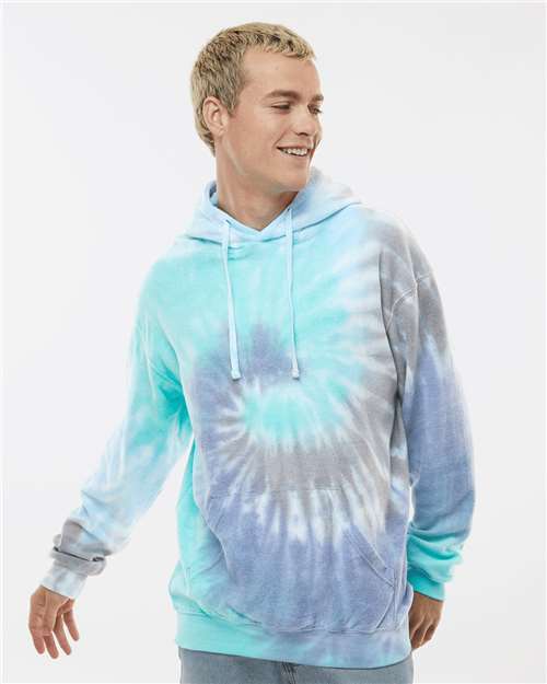 Unisex Tie-Dyed Cloud Inside-Out Fleece Hooded Sweatshirt