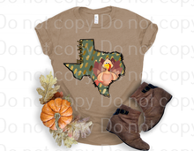 Load image into Gallery viewer, 11-20 Thankful turkey Texas Completed Tee
