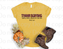 Load image into Gallery viewer, 11-22 Thanksgiving serving family drama as a side dish Completed Tee
