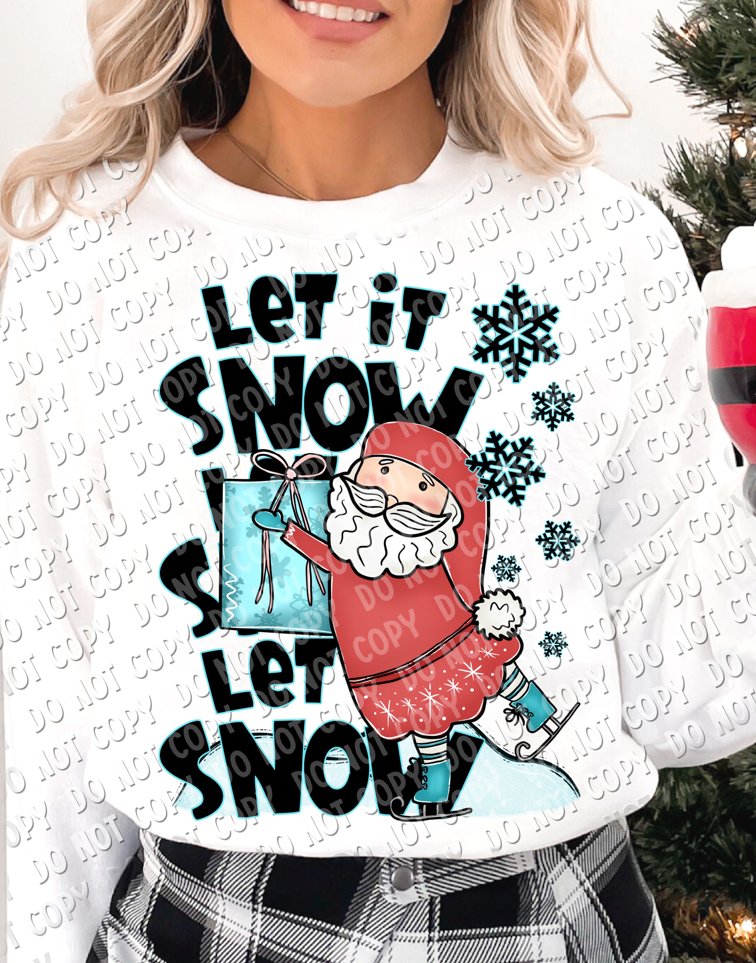12-255 Let it Snow DTF TRANSFER ONLY
