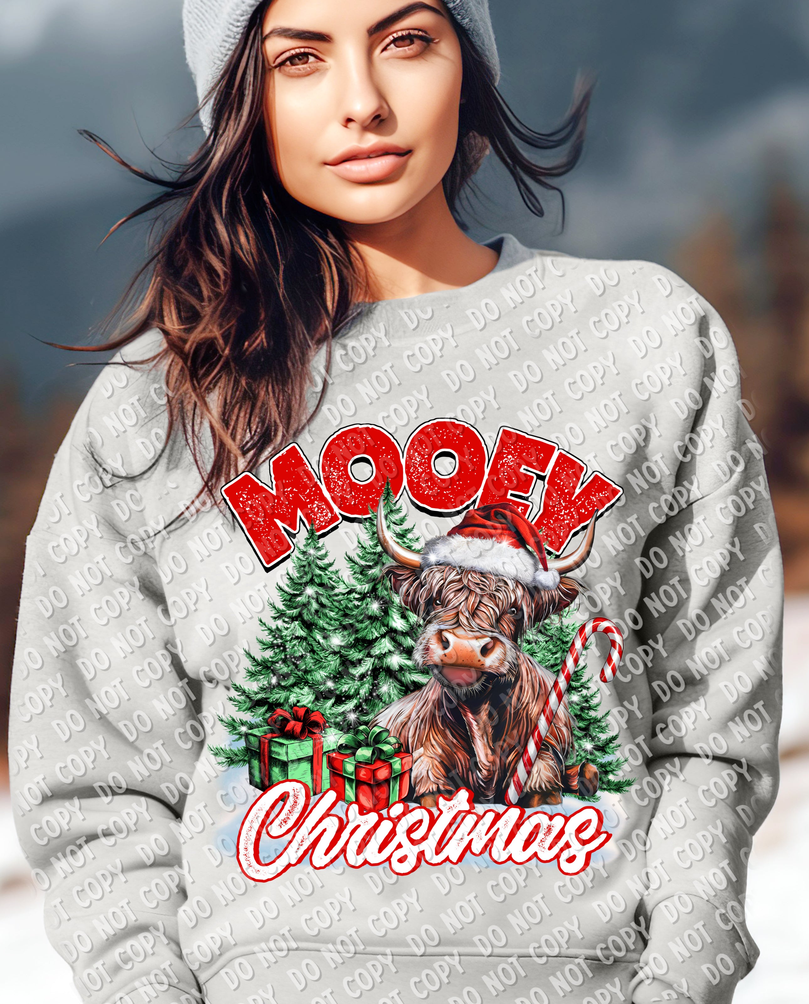 12-260 Mooey Christmas DTF TRANSFER ONLY