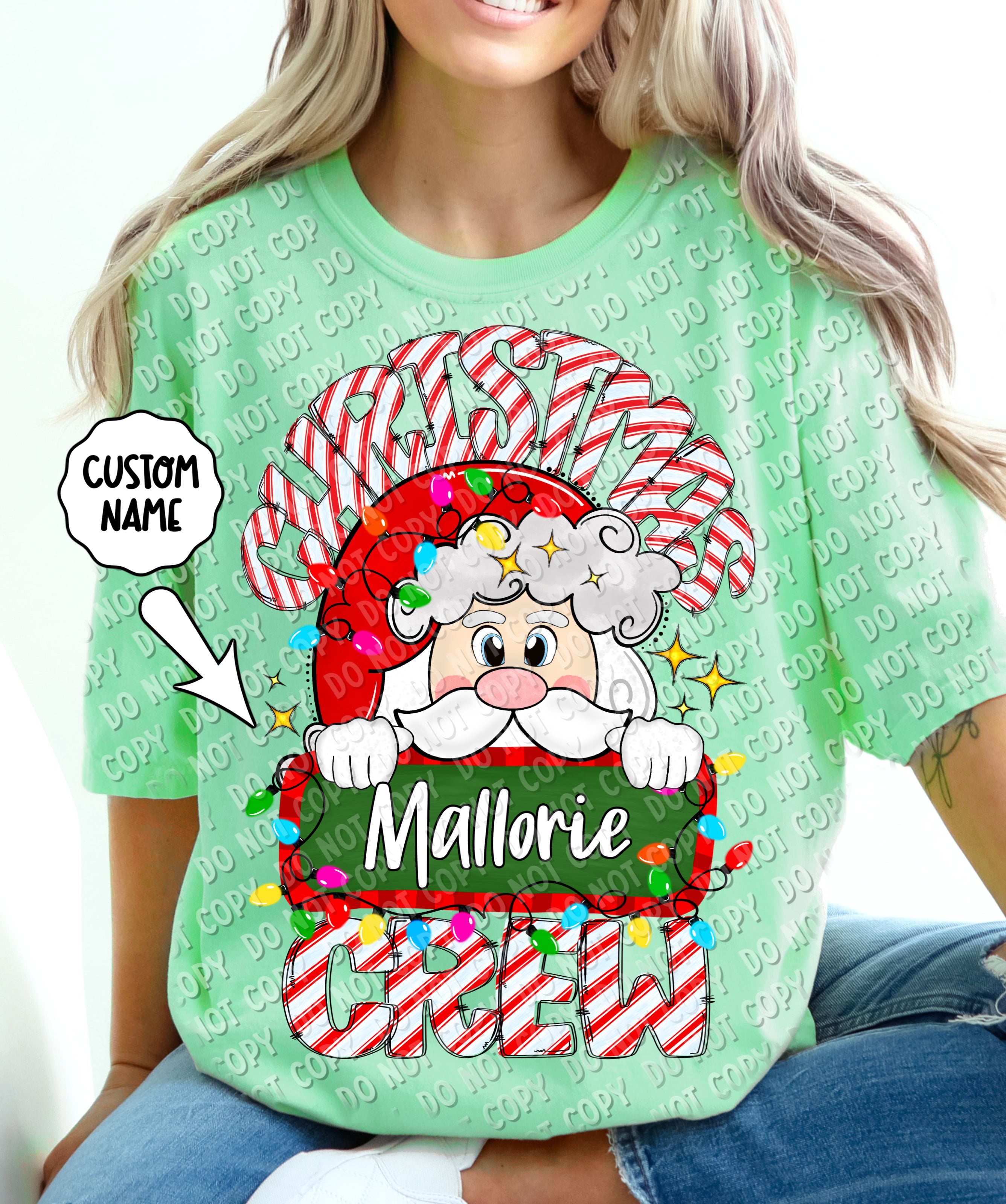 12-271-B Blank - Christmas Crew DTF TRANSFER ONLY