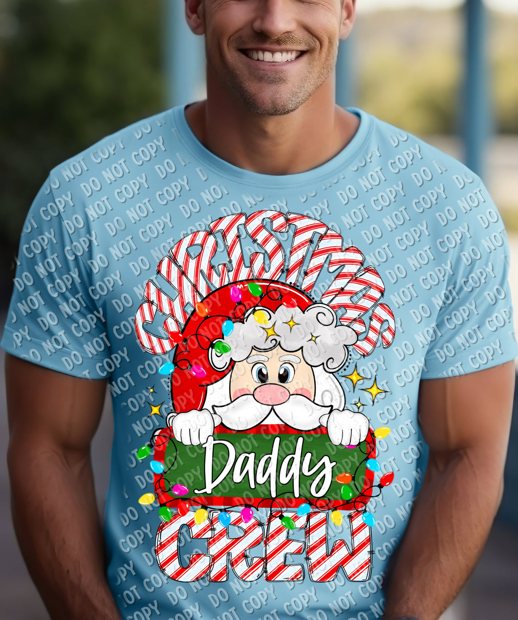 12-271-E Daddy - Christmas Crew Completed Tee