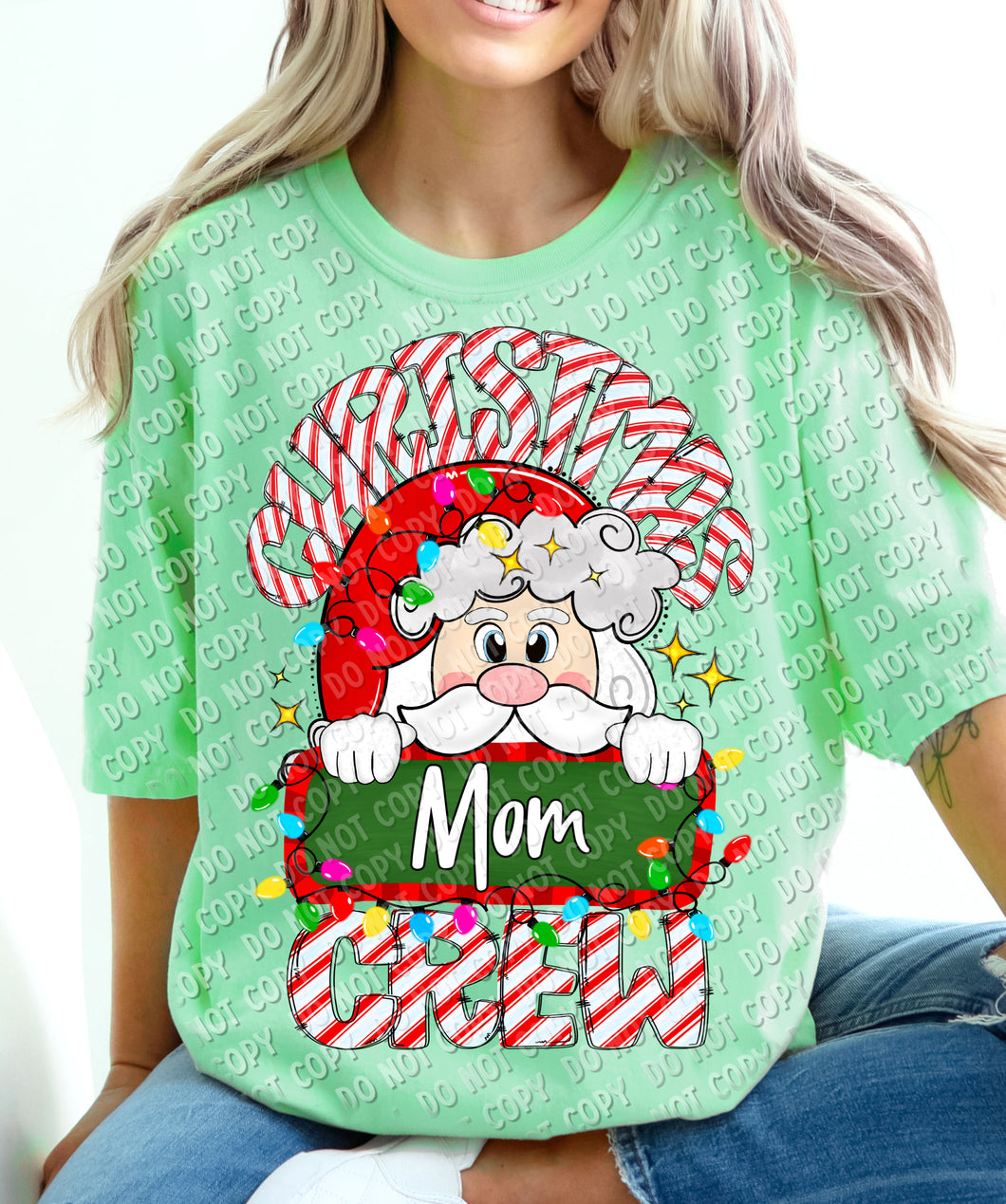 12-271-M Mom - Christmas Crew DTF TRANSFER ONLY