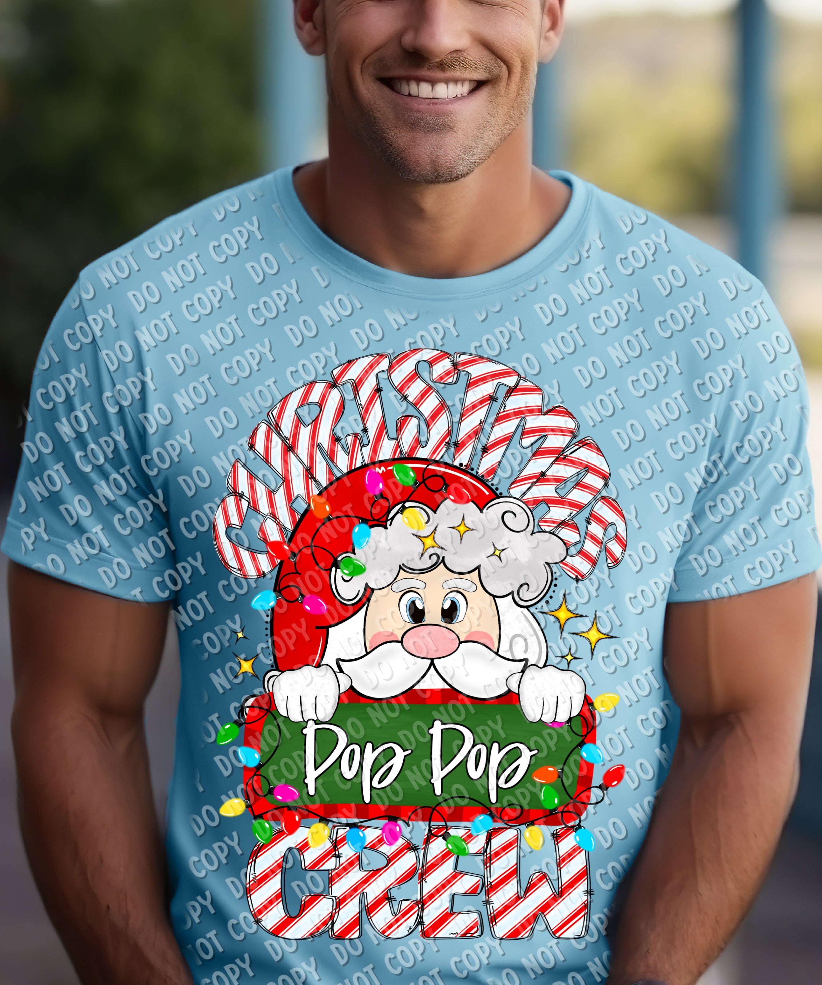 12-271-U Pop Pop - Christmas Crew Completed Tee