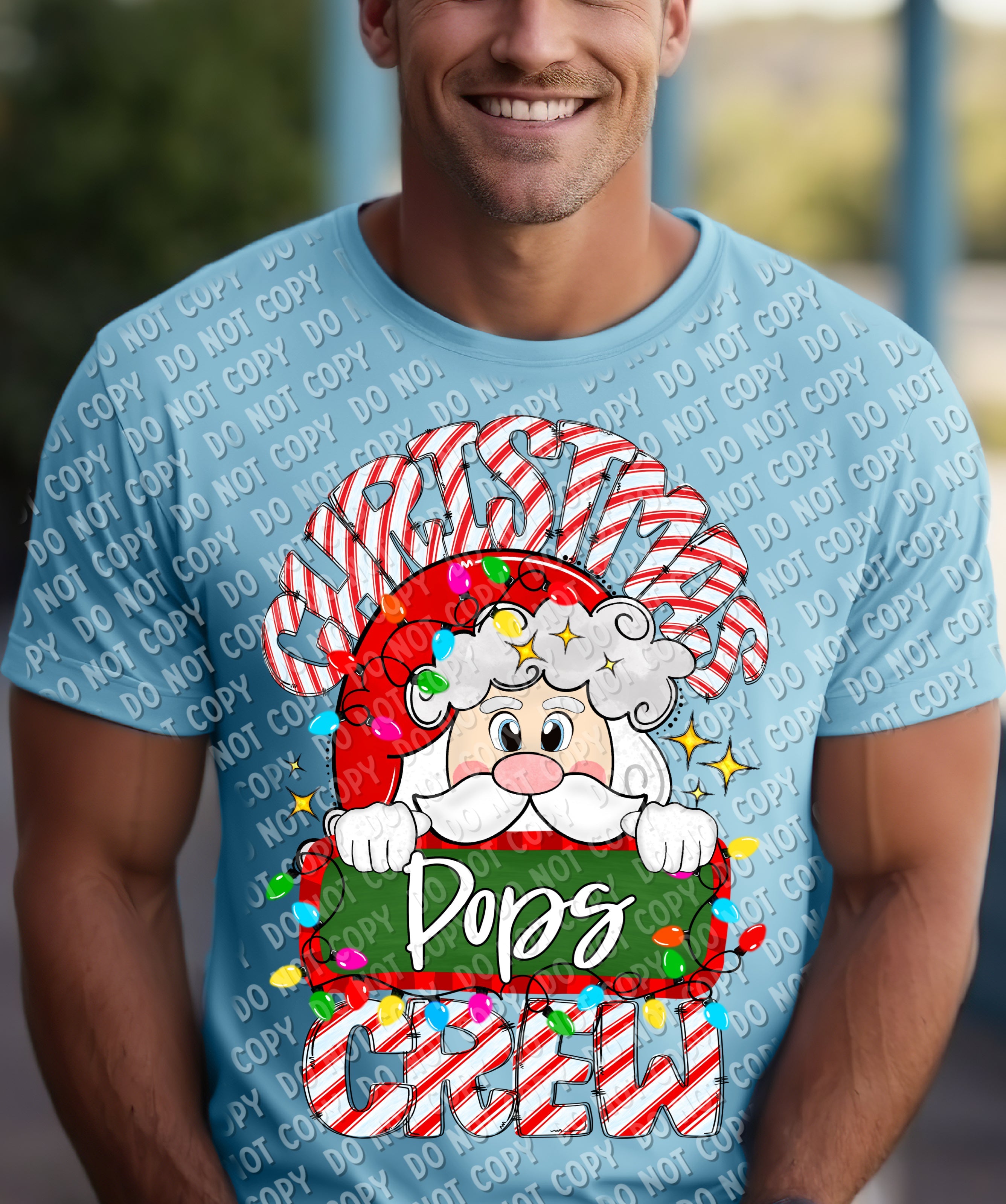 12-271-V Pops - Christmas Crew Completed Tee