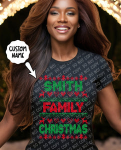 12-277 Family Christmas Sweater - Blank DTF TRANSFER ONLY