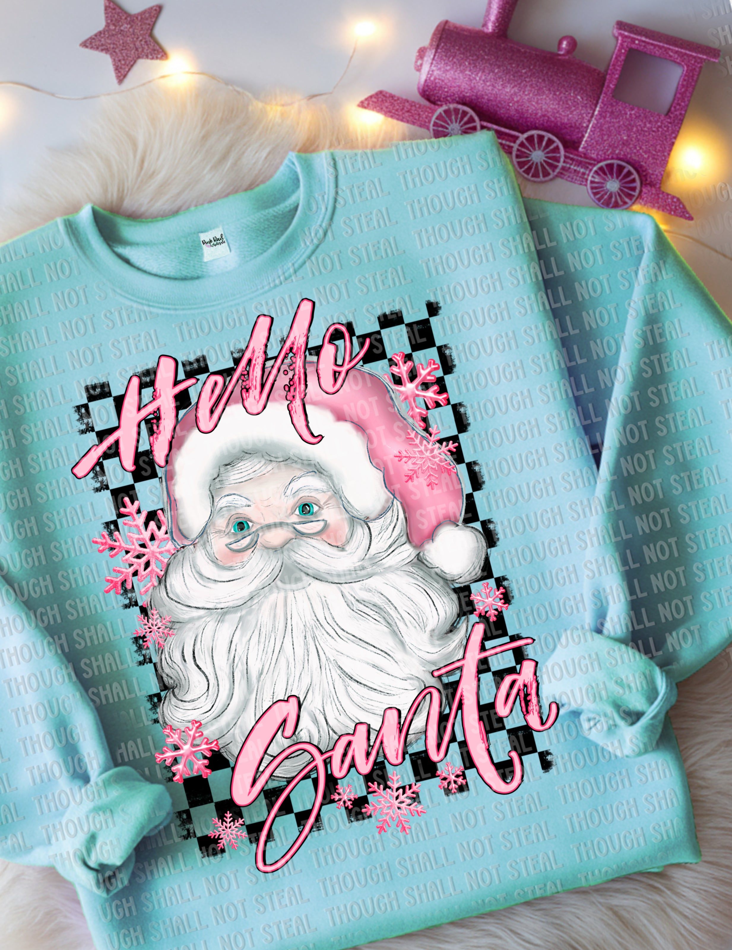 12-298 Hello Santa DTF TRANSFER ONLY