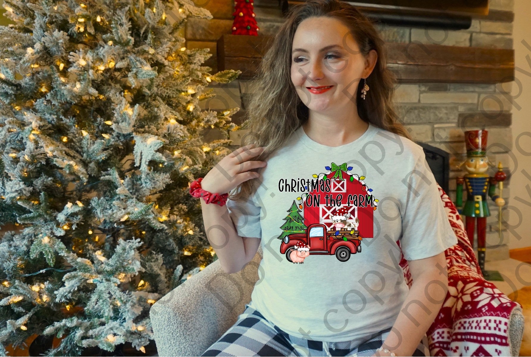 12-331 Christmas on the Farm DTF TRANSFER ONLY