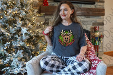 Load image into Gallery viewer, 12-340 Cutest reindeer with Antlers and Bow Completed Tee
