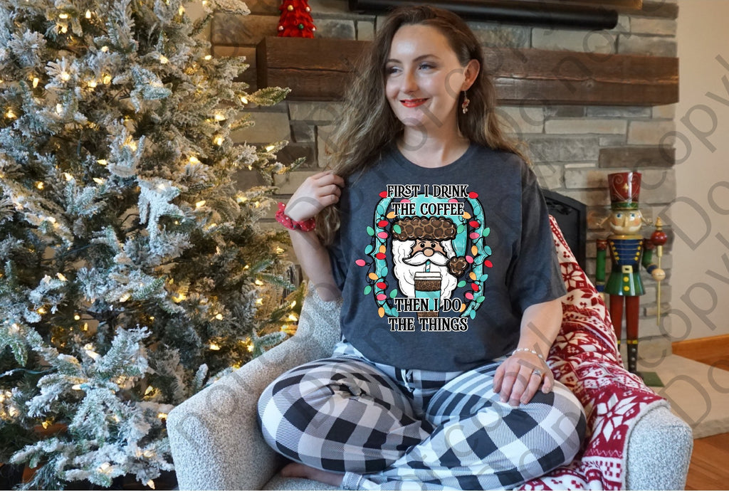 12-341 Cutest Reindeer with Antlers Glitter Completed Tee