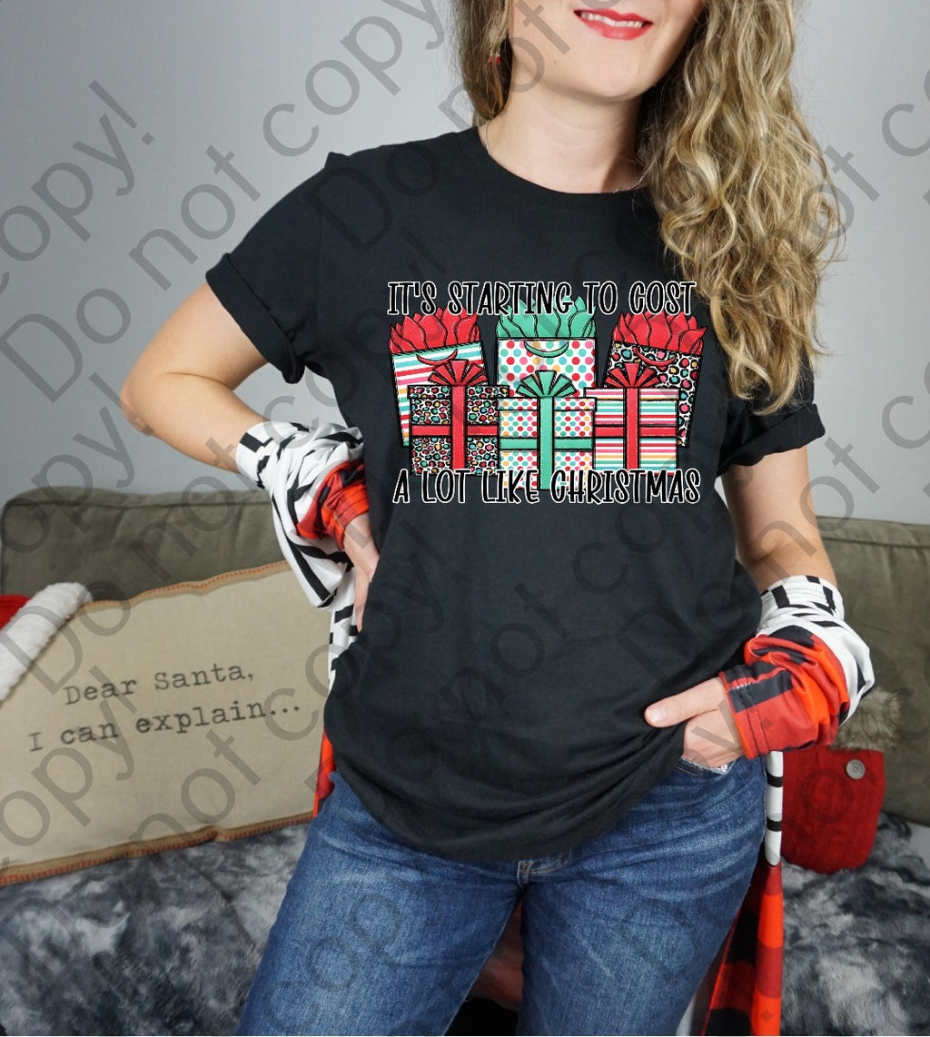 12-351 It's Starting to Cost a Lot Like Christmas Completed Tee