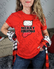 Load image into Gallery viewer, 12-382 Merry Christmas Red Stocking Completed Tee
