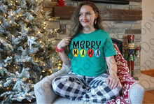 Load image into Gallery viewer, 12-386 Merry Mama Glitter Lights Completed Tee
