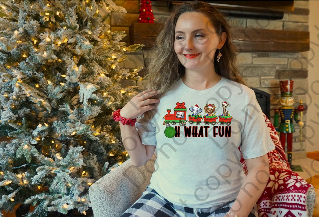 12-399_Oh_What_Fun_Zoo_Animals_Red Completed Tee