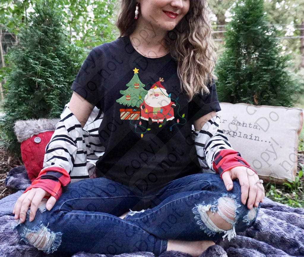 12-401 Santa Claus Festive mock Completed Tee