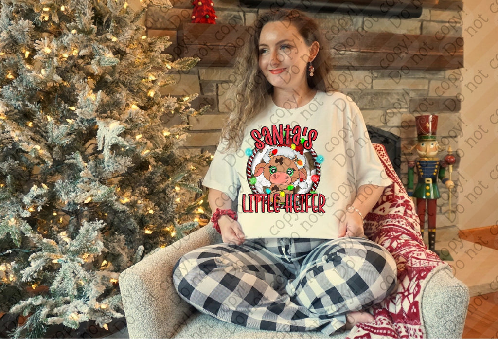 12-403 Santa's Little Heifer Completed Tee
