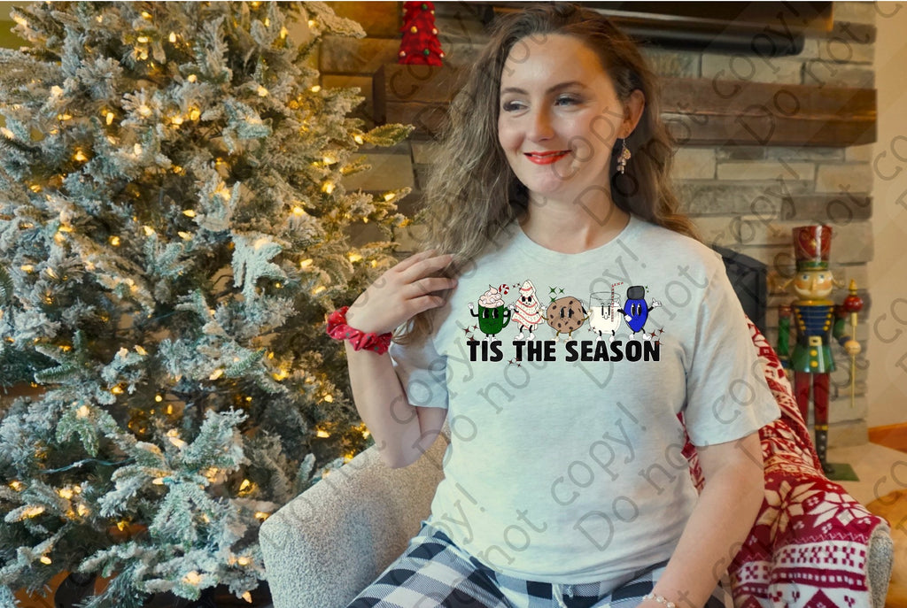12-416 Tis the Season with Christmas Characters Completed Tee