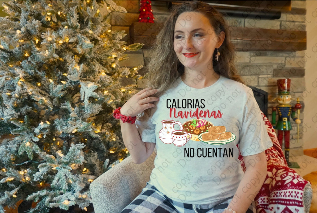 12-447 Calorias navidenas no Cuentan Completed Tee