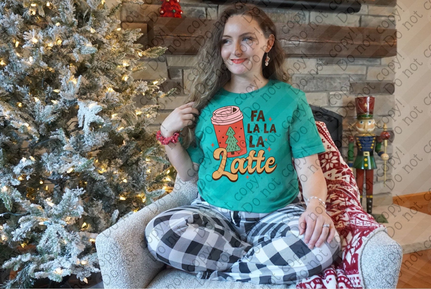12-458 Fa La La La Latte Completed Tee