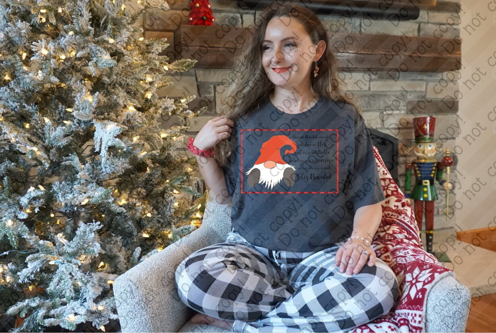 12-468 Feliz Navidad Gnome Completed Tee