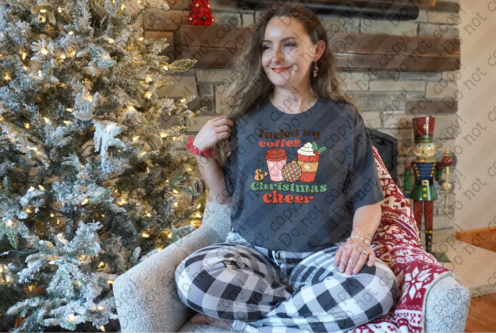 12-475 Fueled by Coffee & Christmas Cheer Completed Tee