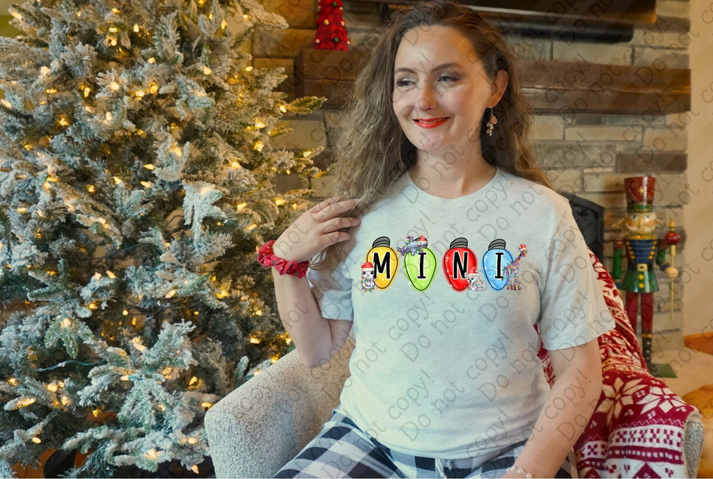 12-503 Mini Glitter Light Bulbs with Animals Completed Tee
