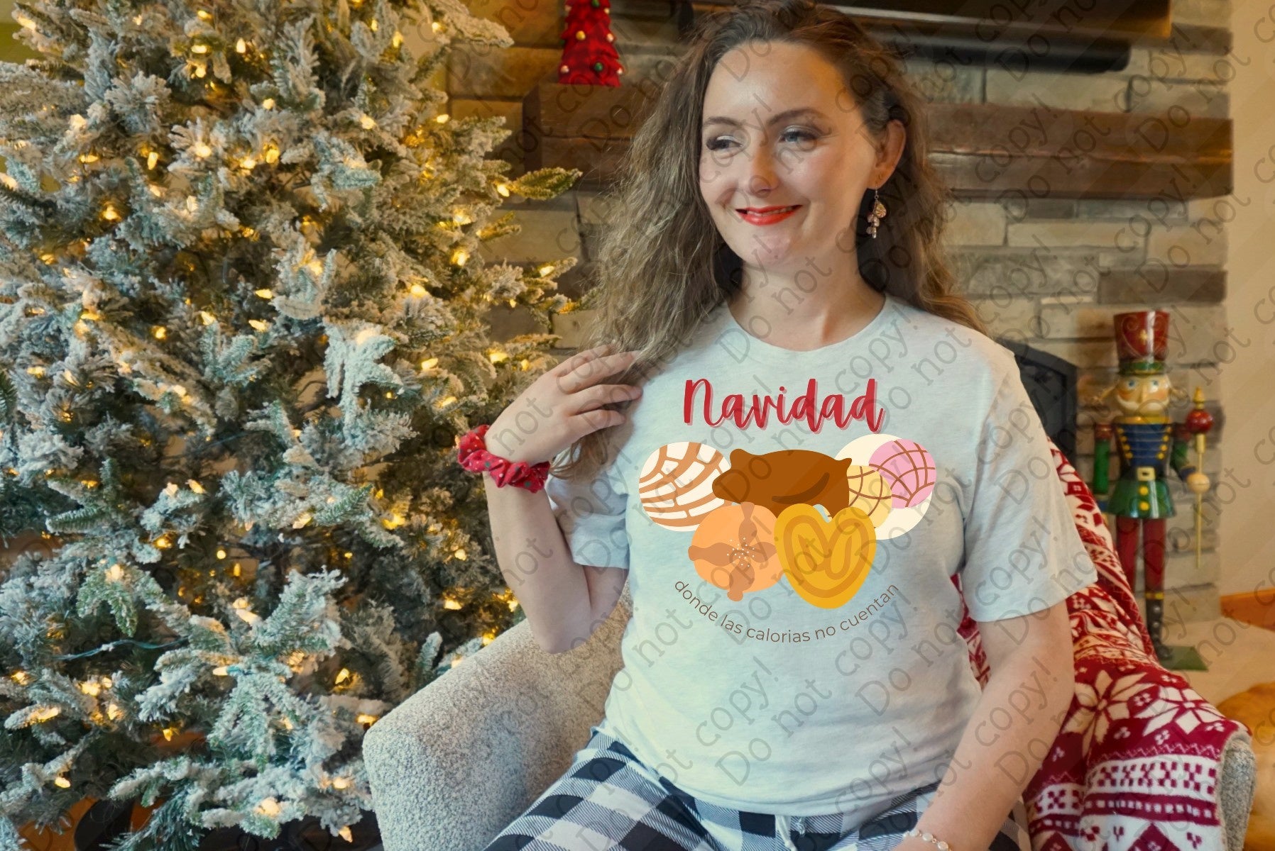 12-507 Navidad Donde Las Calorias No Cuentan DTF TRANSFER ONLY