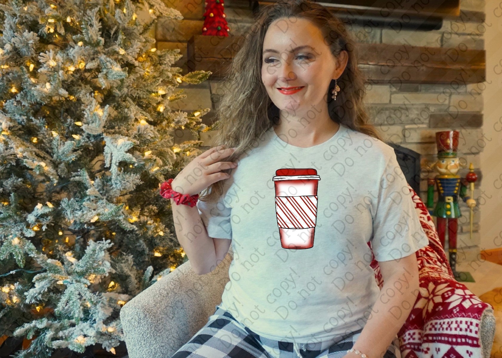 12-515 Peppermint Coffee Cup Completed Tee