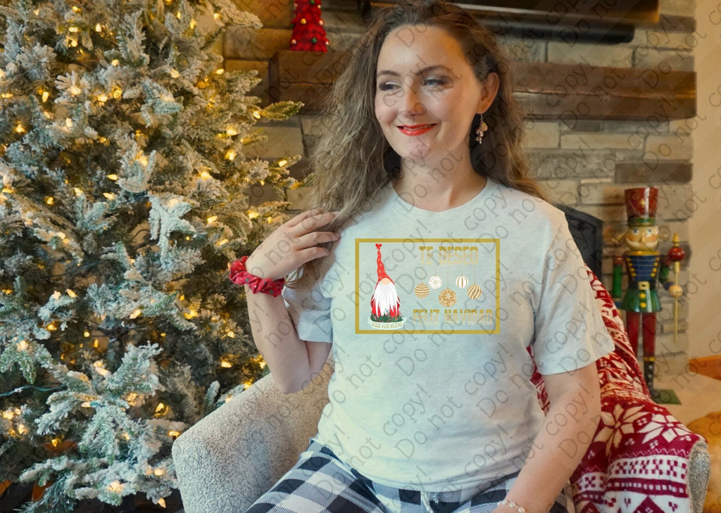 12-531 Te Deseo Feliz Navidad Completed Tee