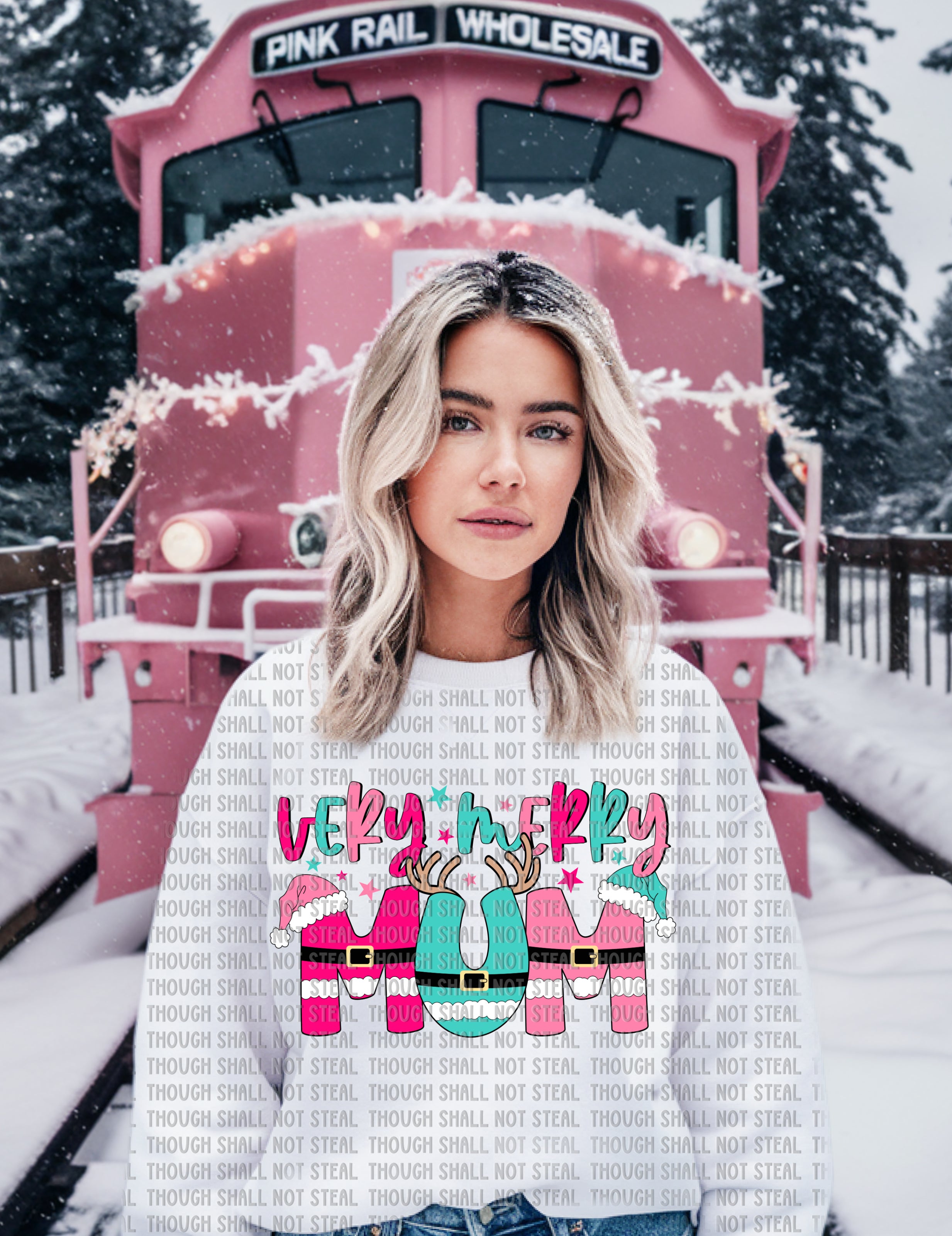 12-545 Very Merry (Choose One) 1 of 2 DTF TRANSFER ONLY