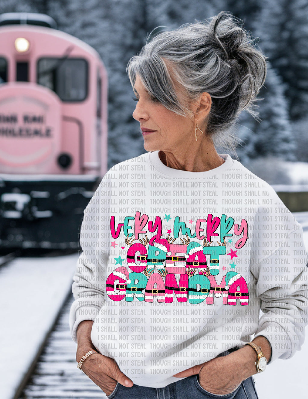 12-545 Very Merry (Choose One) 1 of 2 DTF TRANSFER ONLY