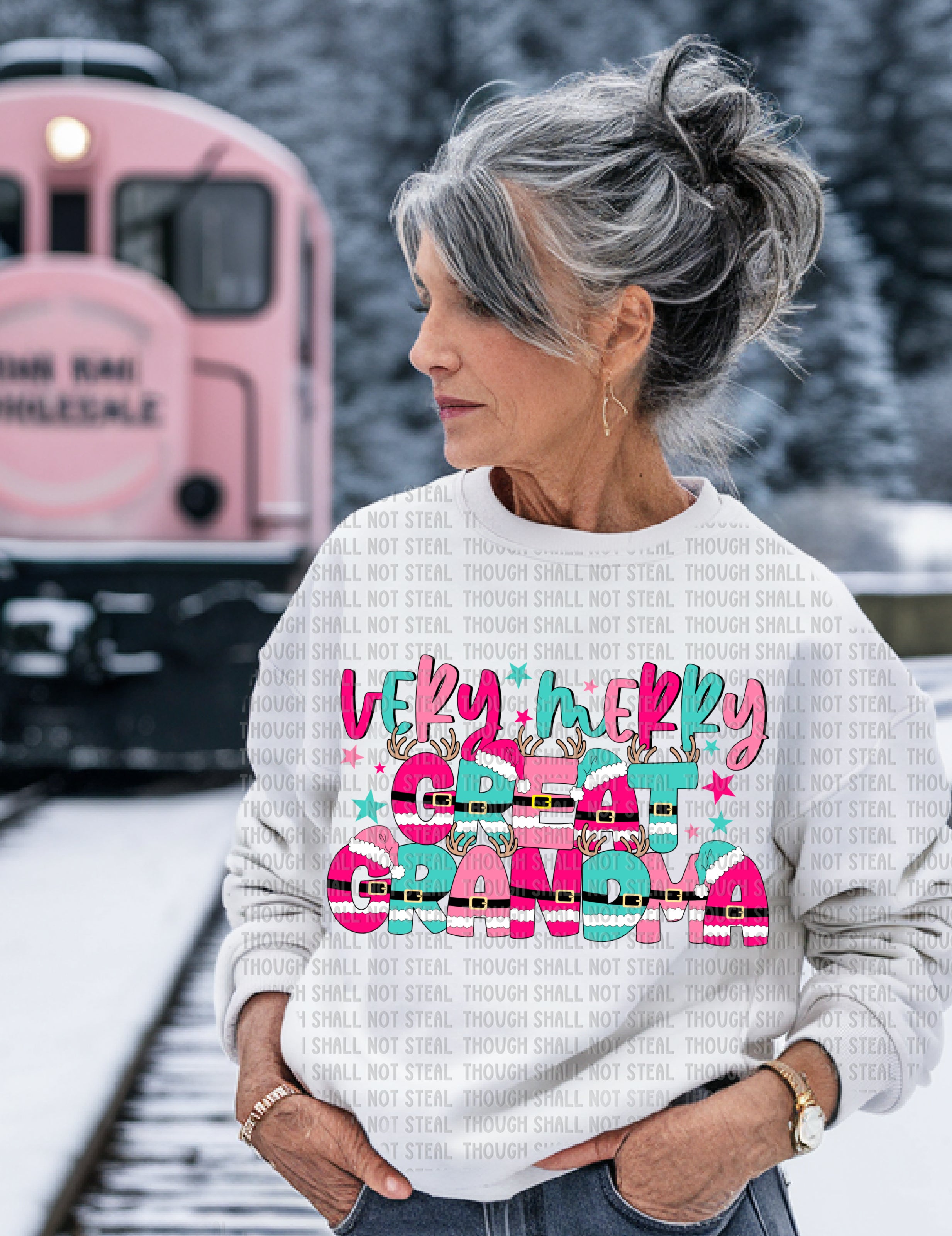 12-545 Very Merry (Choose One) 1 of 2 DTF TRANSFER ONLY