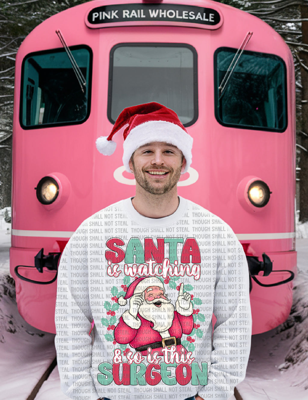 12-546 Santa is Watching - Choose Your Profession (Q-S) DTF TRANSFER ONLY