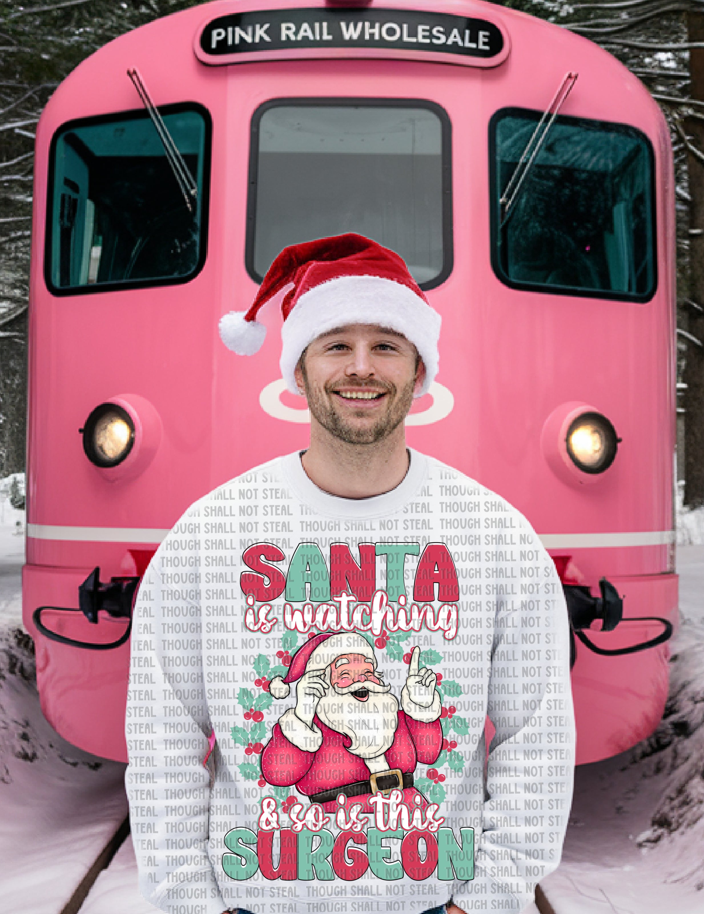 12-546 Santa is Watching - Choose Your Profession (Q-S) DTF TRANSFER ONLY