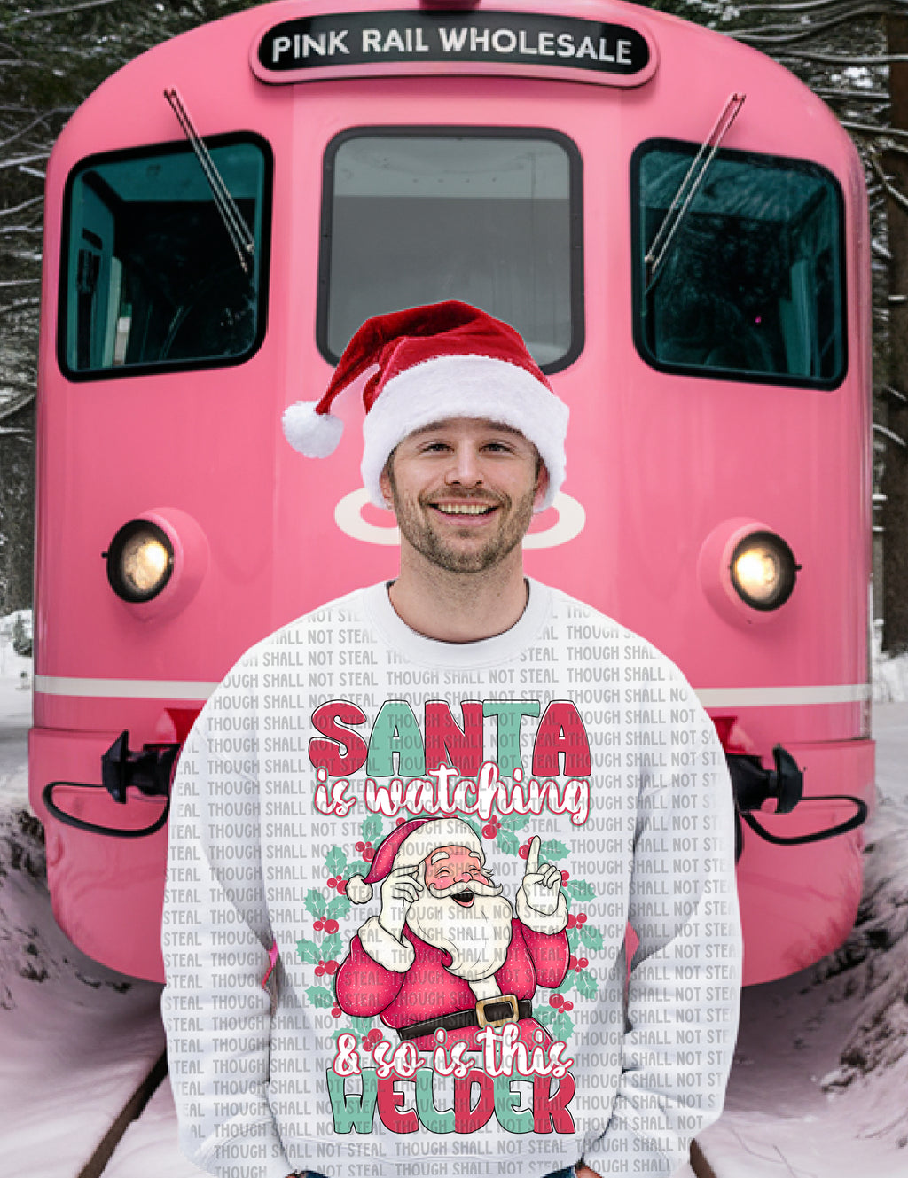 12-546 Santa is Watching - Choose your Profession (T-Z) Completed Tee