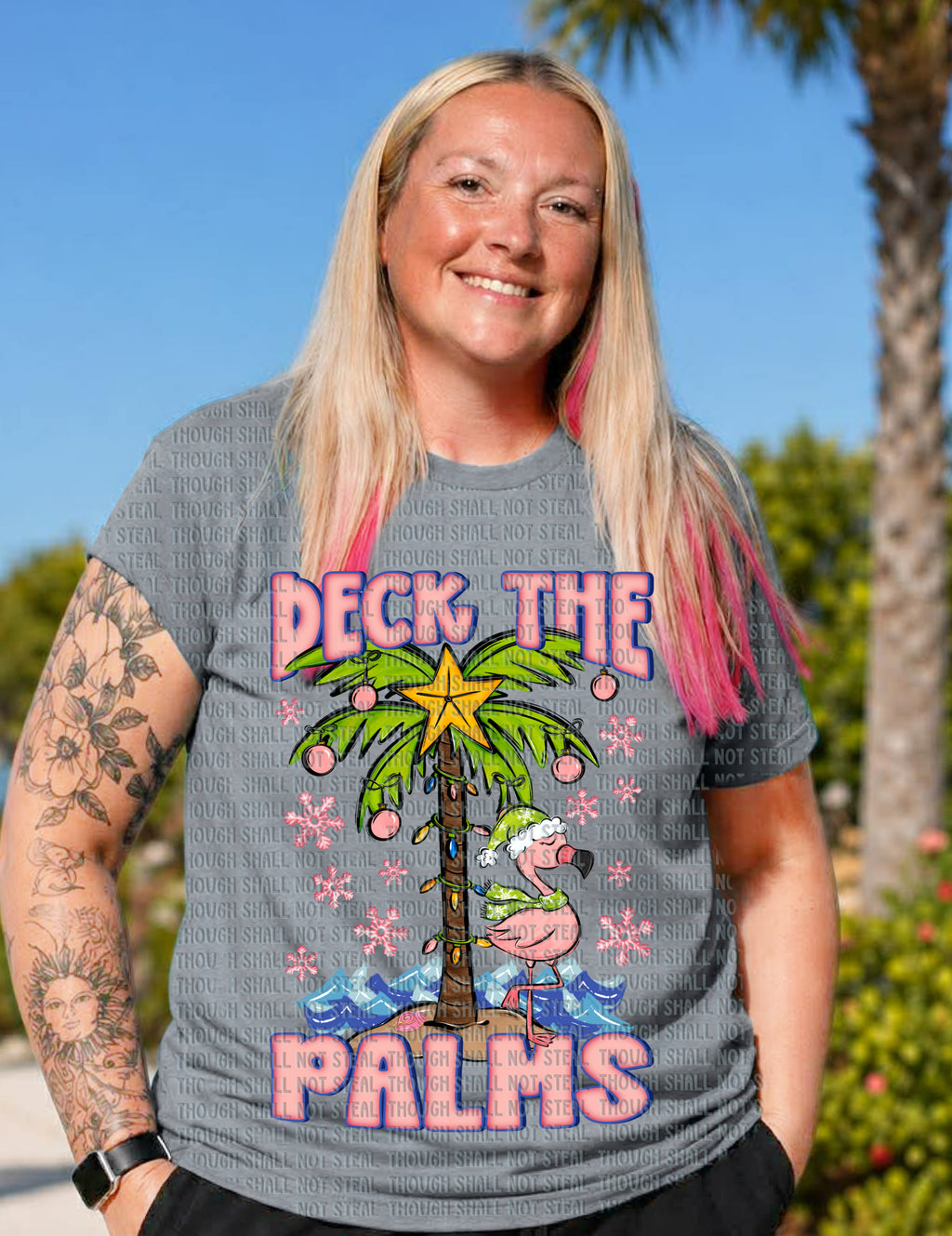 12-547 Deck the Palms Completed Tee