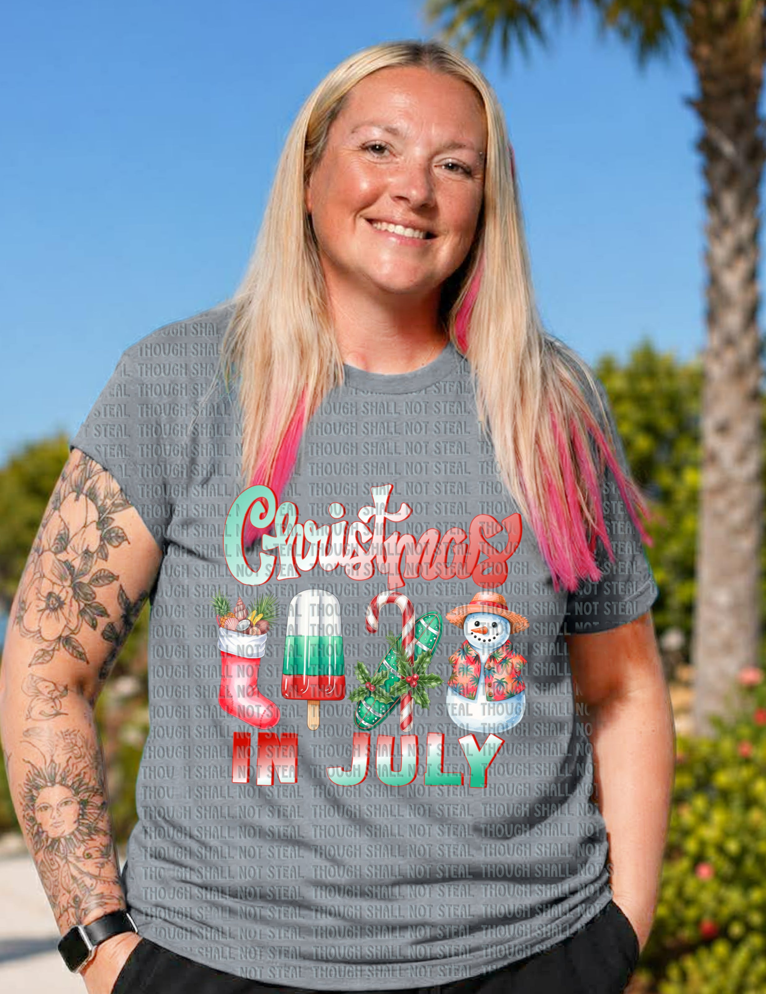 12-552 Christmas in July DTF TRANSFER ONLY