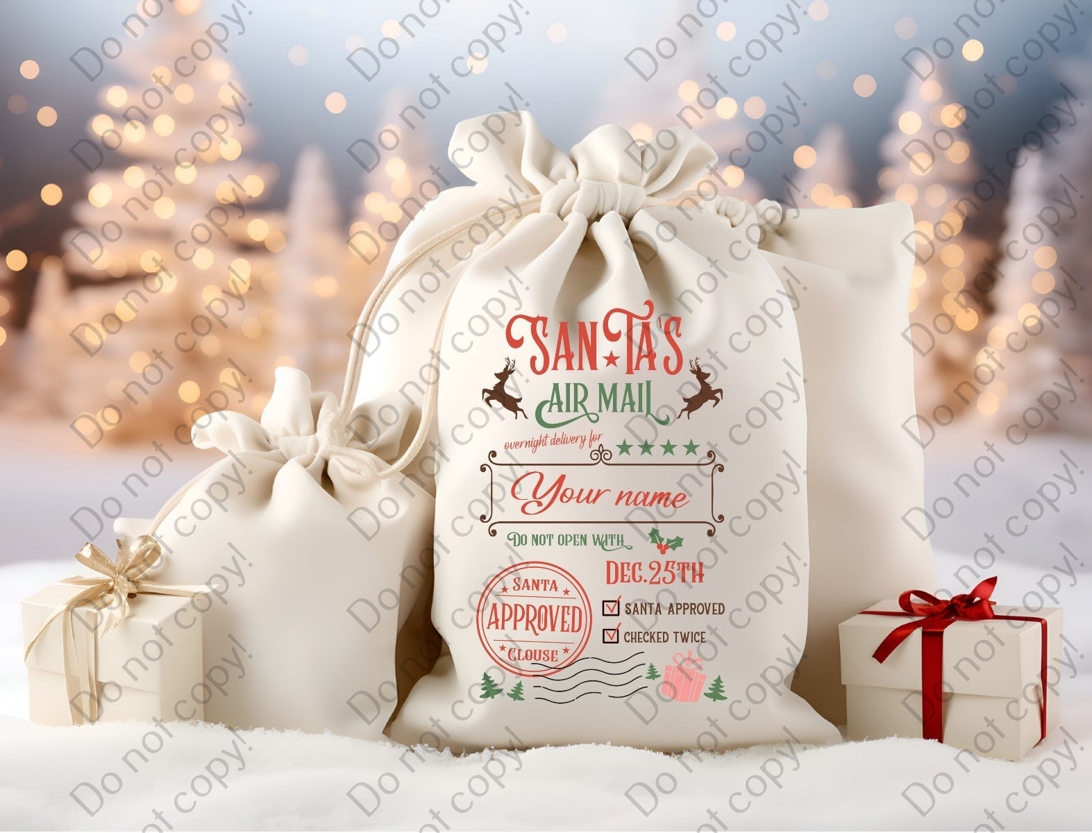 12-T-18 Santas Air Mail  Completed Tee