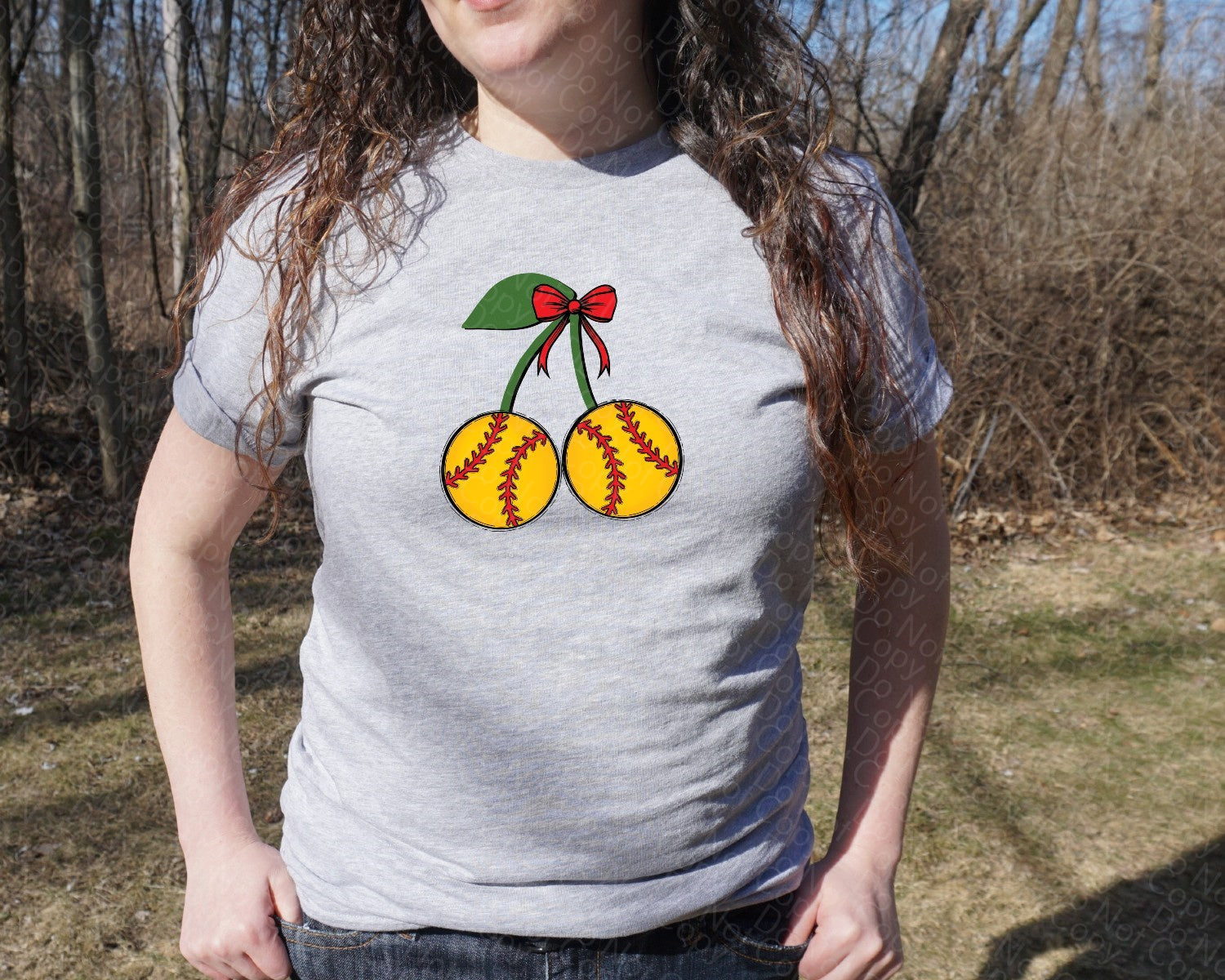 13-107 cherry softball Completed Tee