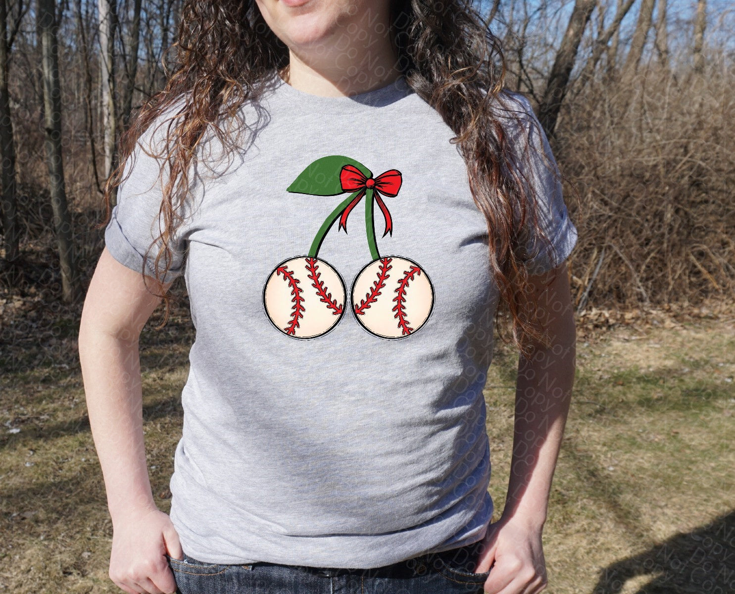 13-109 baseball cherry Completed Tee