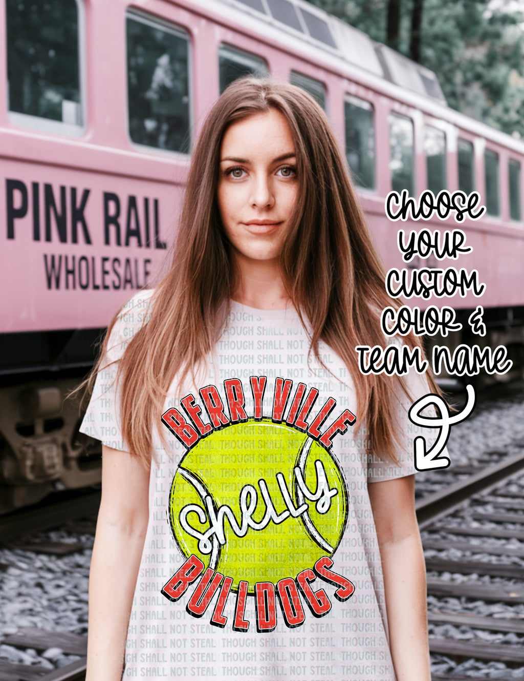 13-120 Tennis Custom Color, Team Name and Personalization Completed Tee