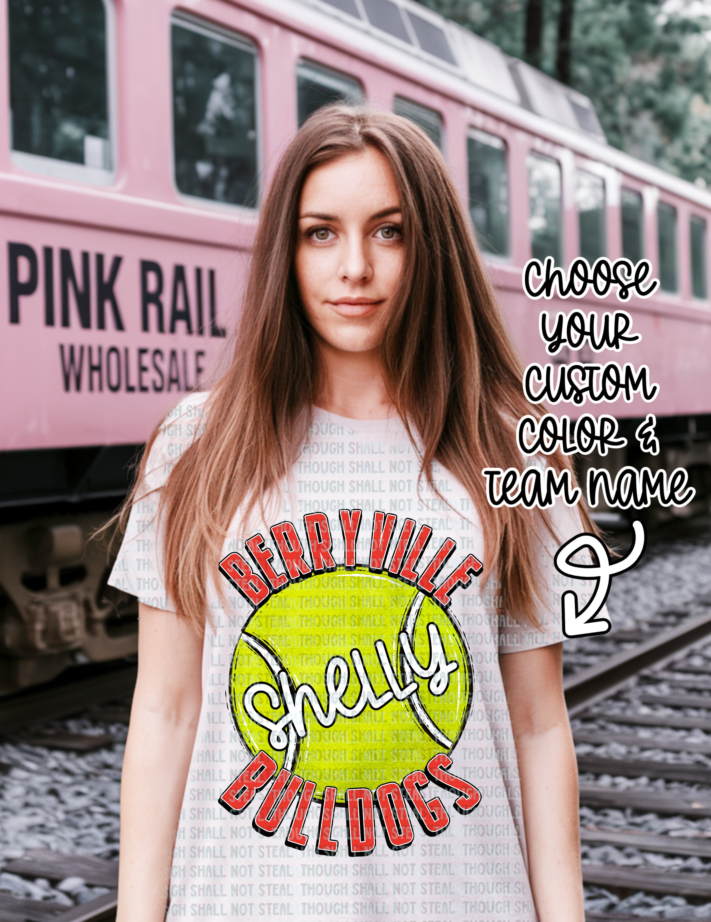 13-120 Tennis Custom Color, Team Name and Personalization Completed Tee