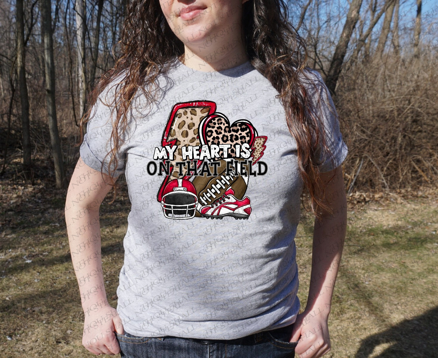 13-146 My Heart is on that Field (Choose Color) Completed Tee