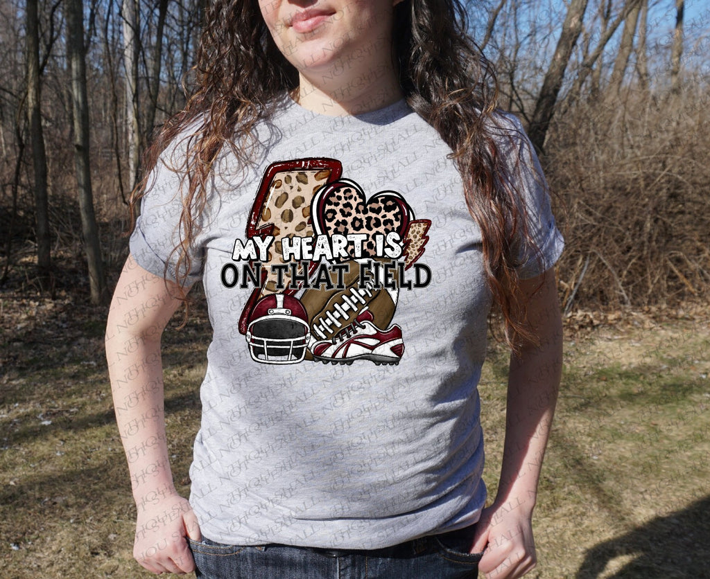 13-146 My Heart is on that Field (Choose Color) Completed Tee