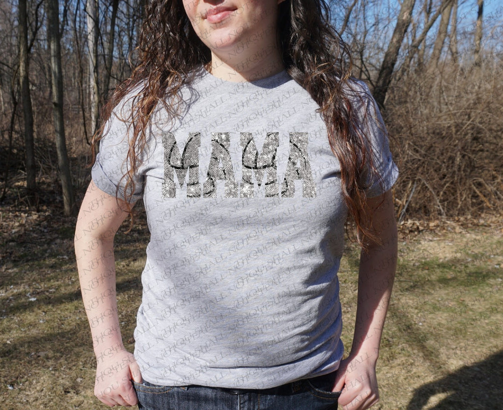 13-149 Glitter Sequin Mama (Choose Sport) DTF TRANSFER ONLY