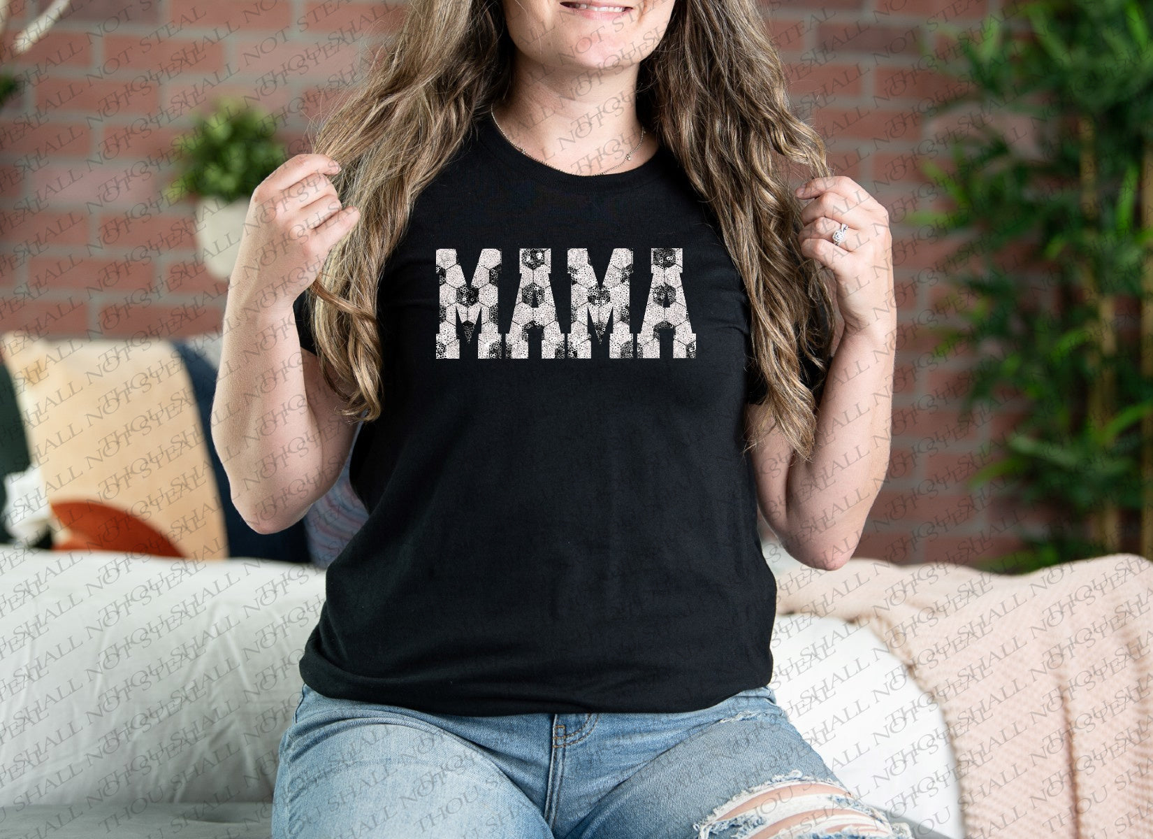 13-149 Glitter Sequin Mama Completed Tee
