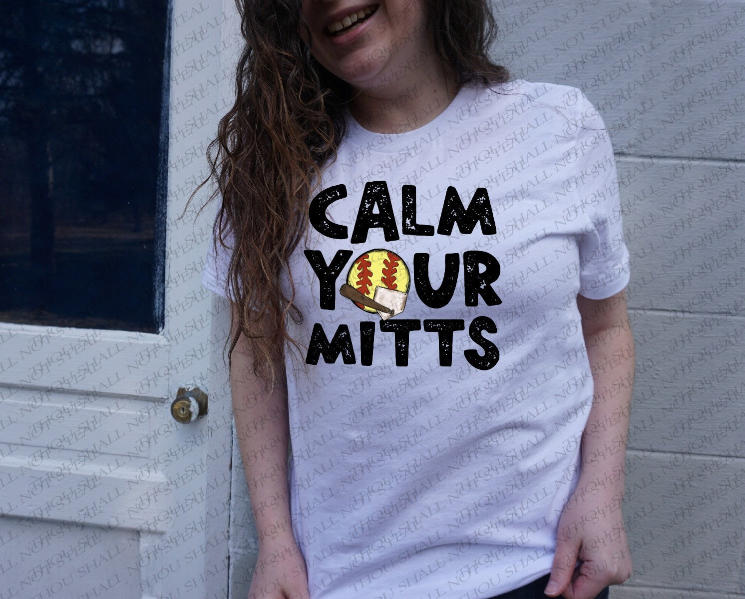 13-151 Calm Your MItts Softball DTF TRANSFER ONLY