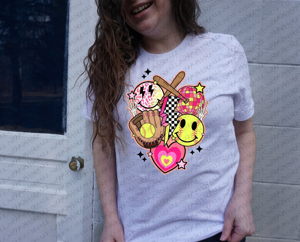 13-152 Softball Love Collage Completed Tee
