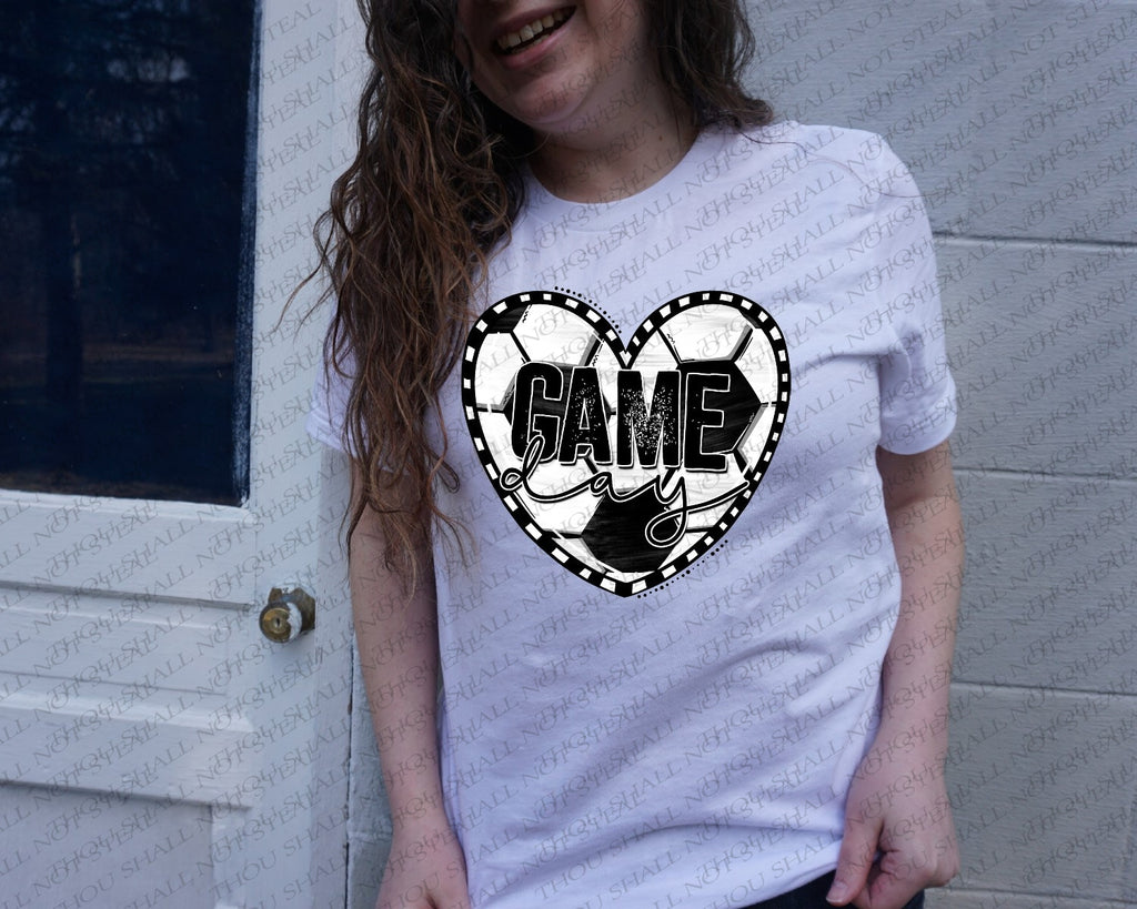 13-154 Game Day Soccer Heart Completed Tee